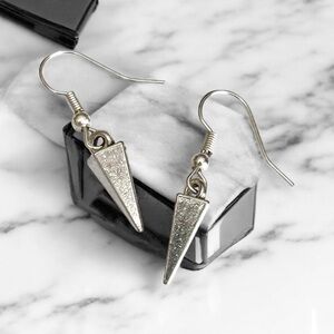 5 For $25💫Silver Punk Spike Cone Dangles Earrings